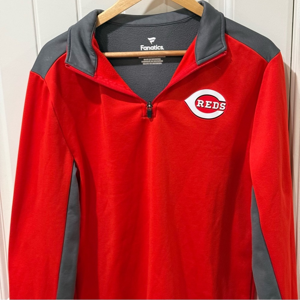Cincinnati Reds Fanatics 1/4 Zip Pullover Jacket Men’s Medium Red MLB